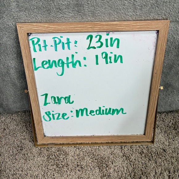 Zara Cropped Utility Jacket Hooded Olive Green Button Front Women Medium Y2k - Picture 5 of 5